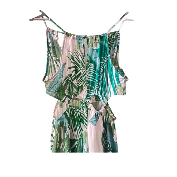 CUPSHE Women's Leafy Cutout Maxi Sleeveless Dress - Picture 6 of 11